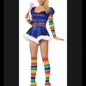 Rainbow Brite Leg Avenue 5PC Starburst Girl Halloween Costume Cosplay -Small NEW